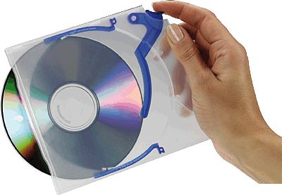 EXPONENT CD/DVD-Hüllen Jet/60501 transparent/blau Inhalt 10 Stück