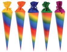 Bastelschultüte 70cm Regenbogen