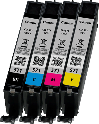 Canon Multipack CLI571CMYBK 0386C005 VE4 je 1x schwarz, cyan, magenta, gelb PIXMA MG5750, MG6850, MG7750