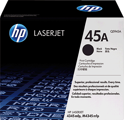 hp Lasertoner/Q5945A schwarz 18.000 Blatt 45A LaserJet 4345mfp, M4345mfp