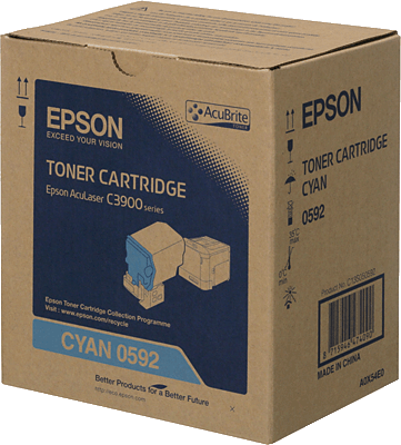 EPSON Lasertoner/S050592 cyan 6.000 Blatt AcuLaser C3900N, C3900DN, C3900DTN, C3900TN, CX37DN, CX37DTN, CX37DNF, CX37DTNF
