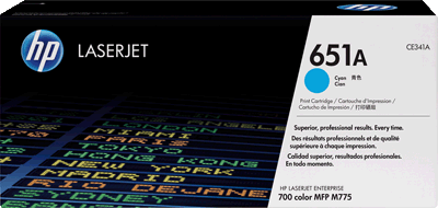 hp Toner CE341A 651A cyan 16.000 Blatt cyan LaserJet Enterprise 700 color MFP M775 Series