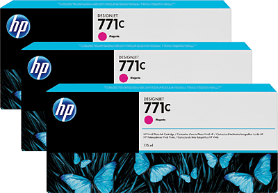 hp Tintenpatrone/B6Y33A, 3x magenta Inh.(3x 775 ml) 771C Designjet Z6200