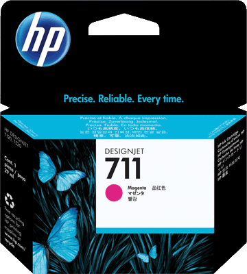 HP Tintenpatrone CZ131A 711 magenta Designjet T520 ePrinter  29ml Kapazität