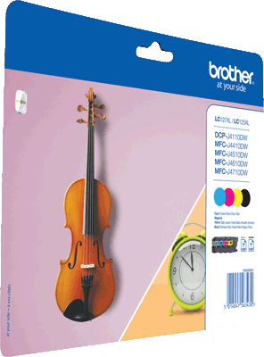 brother Multipack LC127XLVALBPDR VE4 4x 1.200 Blatt je 1x schwarz, cyan, magenta, gelb DCP-J4110DW, MFC-J4410DW, J4510DW, J4610DW, J4710DW