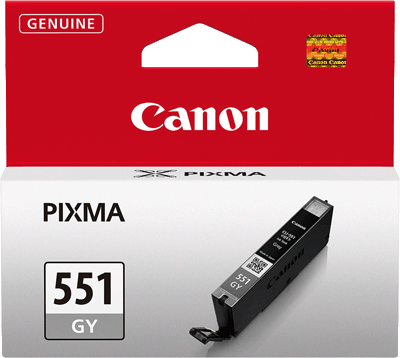 Canon Tintenpatrone CLI551GY 6512B001 gr 125 Blatt grau PIXMA MG6350