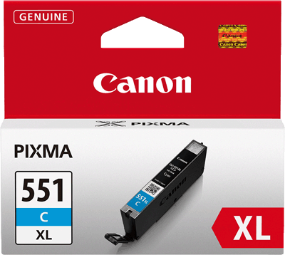Canon Tintenpatrone CLI551CXL 6444B001 375 Blatt cyan PIXMA iP7250, MG5420, MG5450, MG6320, MG6350,MX722, MX922, MX925