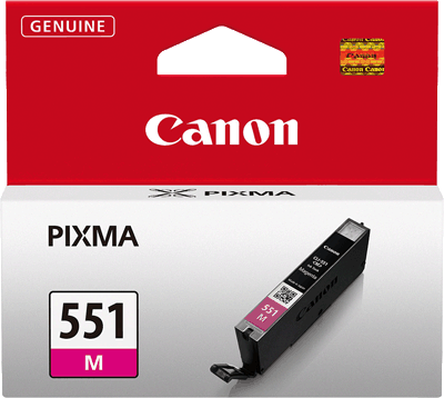 Canon Tintenpatrone CLI551M 6510B001 mag 168 Blatt magenta PIXMA iP7250, MG5420, MG5450, MG6320, MG6350,MX722, MX922, MX925