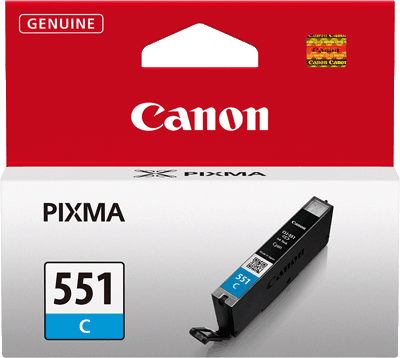 Canon Tintenpatrone CLI551C 6509B001 cy 168 Blatt cyan PIXMA iP7250, MG5420, MG5450, MG6320, MG6350,MX722, MX922, MX925