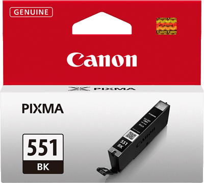 Canon Tintenpatrone CLI551BK 6508B001 sw 495 Blatt schwarz PIXMA iP7250, MG5420, MG5450, MG6320, MG6350,MX722, MX922, MX925
