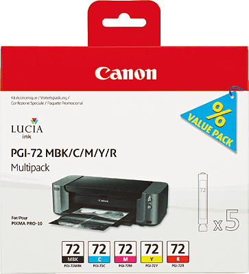 Canon Tintenpatrone/PGI72MBK schwarz matt Inhalt 14ml 200 Blatt 6402B001 PIXMA PRO-10