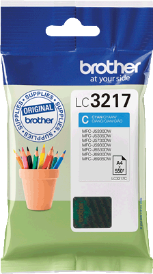 brother Tintenpatrone LC3217C cyan 550 Blatt cyan MFC-J5330DW, -J5730DW, -J5930DW