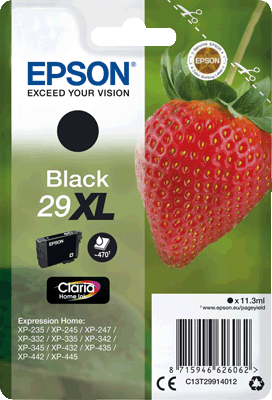 EPSON Tintenpatrone T29914012 29 XL sw 470 Blatt schwarz Expression Home: XP-235, XP-332, XP-335, XP-432, XP-435