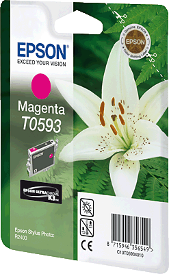 EPSON Tintenpatrone/T05934010 magenta Inhalt 13ml 520 Blatt T0593 Stylus Photo R2400