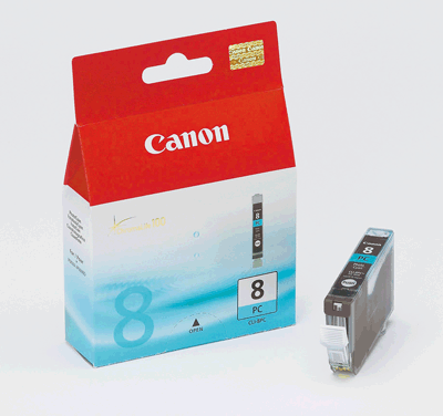 Canon Tintenpatrone CLI8PC 0624B001 cyan 490 Blatt cyan foto PIXMA iP6600D, iP6600D, iP6700D, iP6700DR, MP950, MP960, MP960R, MP970, Pro9000, Pro9000 Mark II