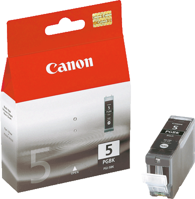 Canon Tintenpatrone PGI5BK 0628B001 sw 505 Blatt schwarz PIXMA iP3300, iP350, iP4200, iP4200x, iP4300, iP4500, iP4500x, iP5200, iP5200R, iP5300, iX3500, iX4000, iX5000, MP500, MP510, MP520, MP520xMP