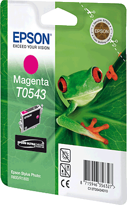 EPSON Tintenpatrone/T05434010 magenta Inhalt 13ml 400 Blatt T0543 Stylus Photo R1800, R800