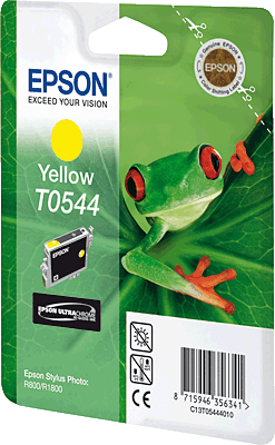 EPSON Tintenpatrone/T05444010 yellow Inhalt13ml 400 Blatt T0544 Stylus Photo R1800, R800