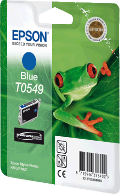 Epson Tintenpatrone T05494010 T0549 blau 400 Blatt blau Stylus Photo R1800, R800