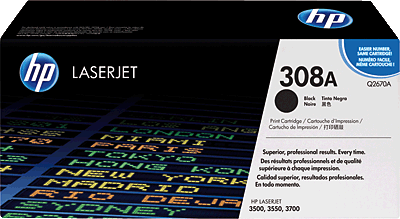 hp Lasertoner/Q2670A schwarz 6.000 Blatt 308A Color LaserJet CP 3500, 3550, 3700