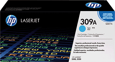 hp Lasertoner/Q2671A cyan 4.000 Blatt 309A Color LaserJet CP 3500, 3550