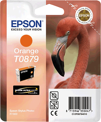 EPSON Tintenpatrone/T08794010 orange Inhalt 11ml T0879 Stylus Photo R1900