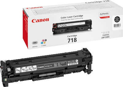 Canon Toner 718BK 2662B002 schwarz 3.400 Blatt schwarz i-SENSYS LBP7200Cdn, LBP7210Cdn, LBP7660Cdn, LBP7680Cx, MF8330Cdn, MF8340Cdn, MF8350Cdn, MF8360Cdn, MF8380Cdw, MF8540Cdn, MF8550Cdn, MF8580Cdw