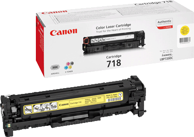 Canon Toner 718Y 2659B002 gelb 2.900 Blatt gelb i-SENSYS LBP7200Cdn, LBP7210Cdn, LBP7660Cdn, LBP7680Cx, MF8330Cdn, MF8340Cdn, MF8350Cdn, MF8360Cdn, MF8380Cdw, MF8540Cdn, MF8550Cdn, MF8580Cdw