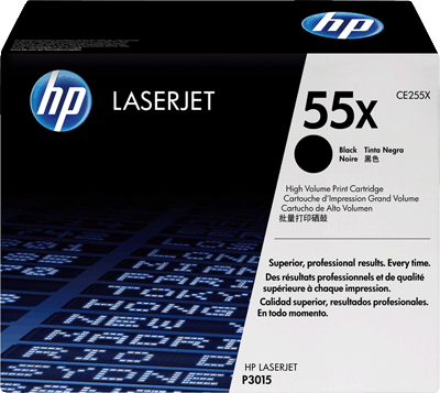 hp Toner CE255X 55X schwarz 12.500 Blatt schwarz LaserJet P3015