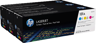 hp Toner U0SL1AM 131A. c.m.g 3x 1800 Blatt je 1x cyan, magenta, gelb Color LaserJet Pro 200 M251, Pro 200 M276