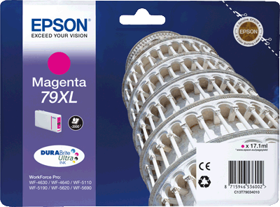 Epson Tintenpatrone T7903 magenta 2.000 Blatt magenta WorkForce Pro WF4630 DWF, WF5190 DW, WF4640 DTWF, WF5620 DWF, WF510 DW, WF5690 DWF