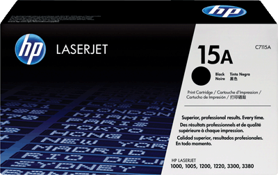 hp Toner C7115A 15A schwarz 2.500 Blatt schwarz LaserJet 1000 , 1005, 1200, 1220, 3300 Multifunction, 3380