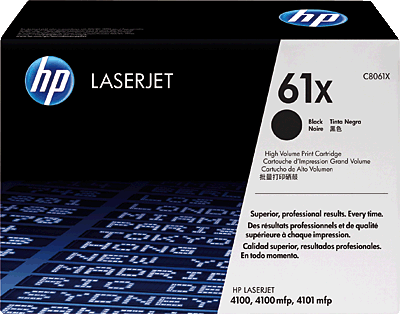 hp Lasertoner/C8061X schwarz 10.000 Blatt 61X LaserJet 4100