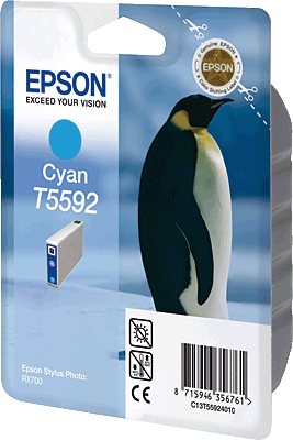 EPSON Tintenpatrone/T55924010 cyan Inhalt 13ml T5592 Stylus Photo RX700