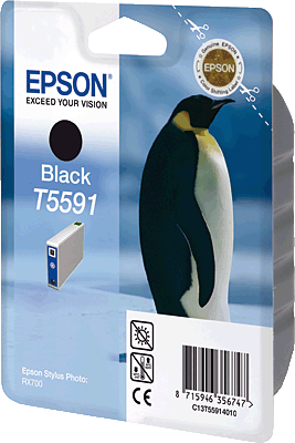 EPSON Tintenpatrone/T55914010 schwarz Inhalt 13ml T5591 Stylus Photo RX700