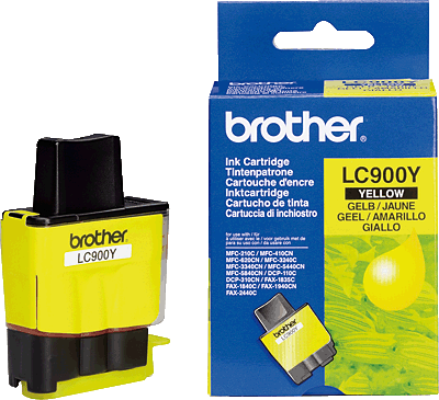 brother Tintenpatrone/LC900Y yellow 400 Blatt DCP-110C, 115C, 120C, 310CN, 315CN, 340CW, FAX-1835C, 1840C, 1940CN, 2440C, MFC-210C, 215C, 410CN, 425CN, 620CN, 640CW, 820CW, 3240C, 3340CN, 5440CN, 584