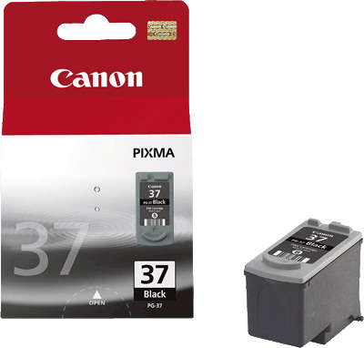 Canon Tintenpatrone PG37 2145B001schwarz 220 Blatt schwarz PIXMA iP1800, iP1900, iP2500, iP2600, MP140, MP190, MP210, MP220, MP470