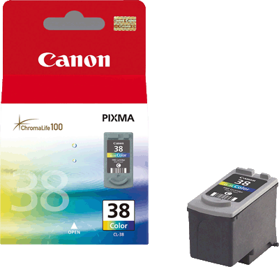 Canon Tintenpatrone CL38 2146B001 3farb 207 Blatt 3-farbig (cyan, magenta, gelb) PIXMA iP1800, iP1900, iP2500, iP2600, MP140, MP190, MP210, MP220, MP470