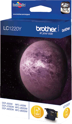 Brother Tintenpatrone LC1220Y gelb 300 Blatt gelb DCP-J525W, J725DW, J925DW, MFC-J430W, J625DW, J825DW