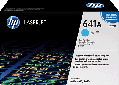 hp Lasertoner/C9721A cyan 8.000 Blatt 641A Color LaserJet 4600, 4650