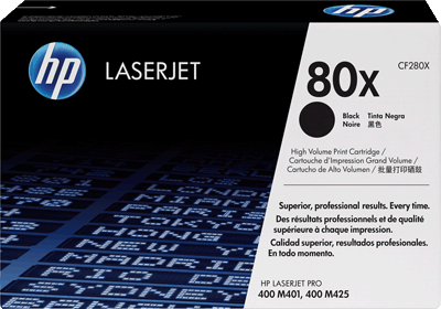 hp Lasertoner CF280X 80X schwarz 6.900 Blatt schwarz Color LaserJet CM3530 mfp, CP3520, LaserJet Pro 400 M401, Pro 400 MFP M425