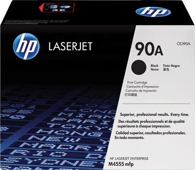 hp Lasertoner CE390A 90A schwarz 10.000 Blatt schwarz LaserJet M4555mfp, 600 M601