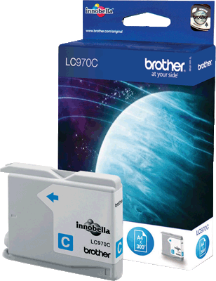 Brother Tintenpatrone LC970C cyan 300 Blatt cyan DCP-135C, 150C, MFC-235C, 260C