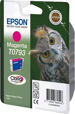 Epson Tintenpatro T07934010 T0793 mag magenta Stylus Photo 1400, 1500W, P50, PX650, PX660, PX700W, PX710W, PX720WD, PX730WD, PX810FW, PX820FWD, PX830FWD