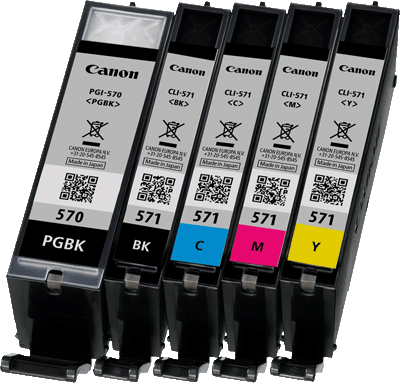 Canon Tintenp PGI570/CLI571 0372C004 VE5 je 1x schwarz pigmentiert, cyan, magenta, gelb, schwarz PIXMA MG5750, MG6850, MG7750