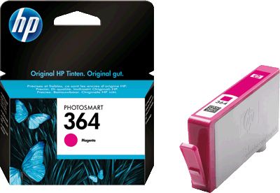 hp Tintenpatrone CB319EE 364 magenta 300 Blatt magenta Deskjet 3070A, 3520 e-AIO, Officejet e-AIO 4620, 4622, Photosmart B010a, B109a, B109d, B1009f, B8550, C5324, C5380, C6324, C6380, D5460, eAIO