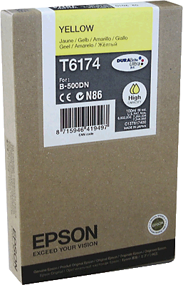 EPSON Tintenpatrone/T61740010 yellow Inhalt 100ml 7.000 Blatt T6174 B-500DN, B-510DN