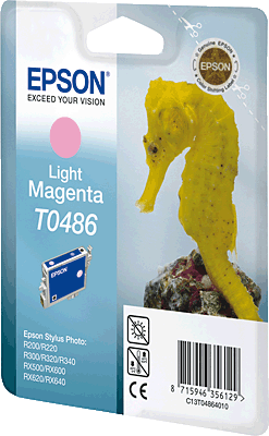 EPSON Tintenpatrone/T04864010 magenta hell Inhalt 13ml 430 Blatt T0486 Stylus Photo R200, R220, R300, R320, R340, RX500, RX600, RX620, RX640