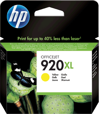 hp Tintenpatrone CD974AE 920XL gelb 700 Blatt gelb Officejet 6000, 6500, 7000 series, 6500A Plus, 6500A, 7500A wf