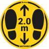 Bodenaufkleber DM 35cm gelb-schwarz 2,0m